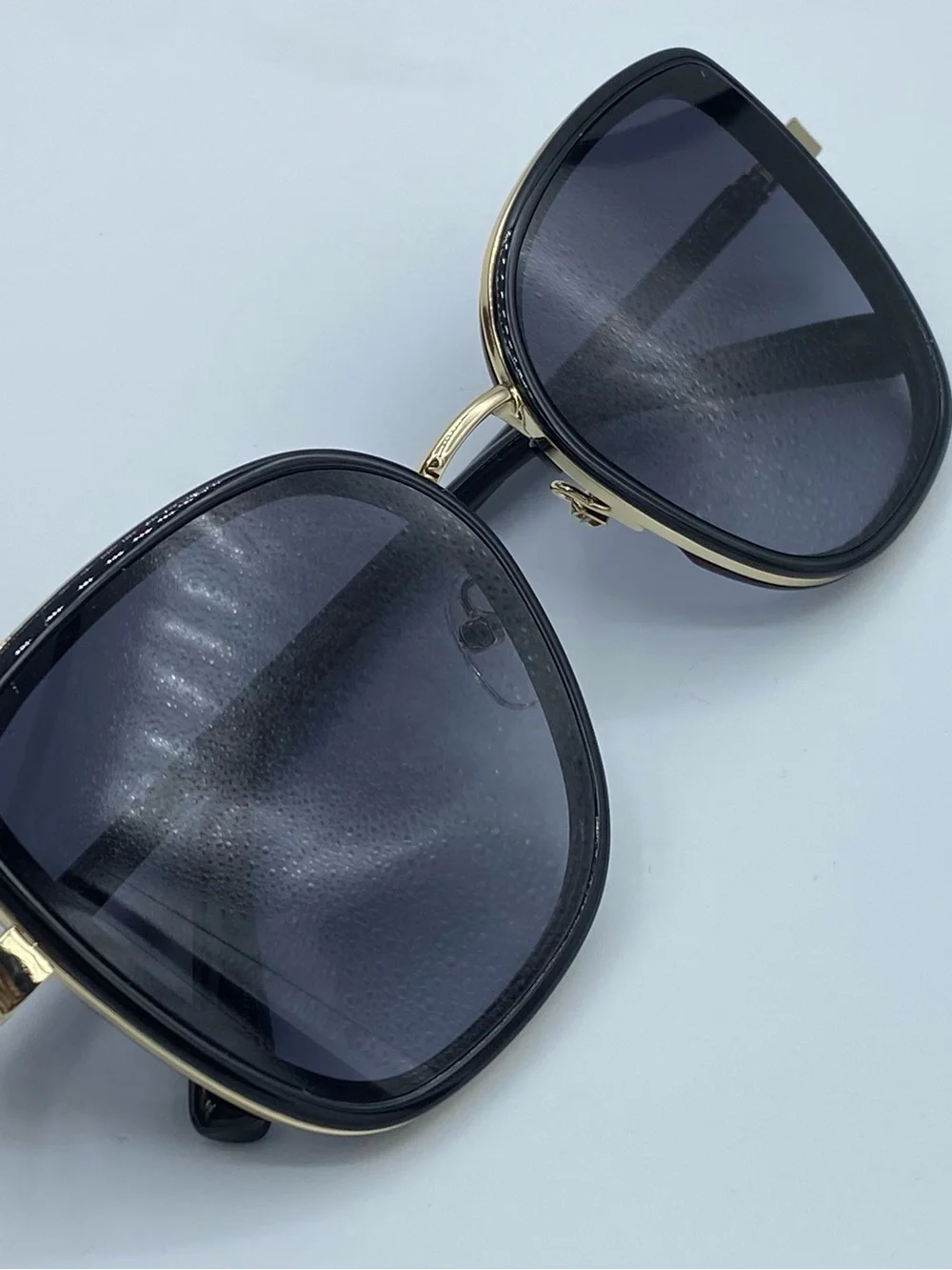 Kurt Geiger London Square Butterfly Sunglasses (Model KGL9037/S) Black/Gold 8079